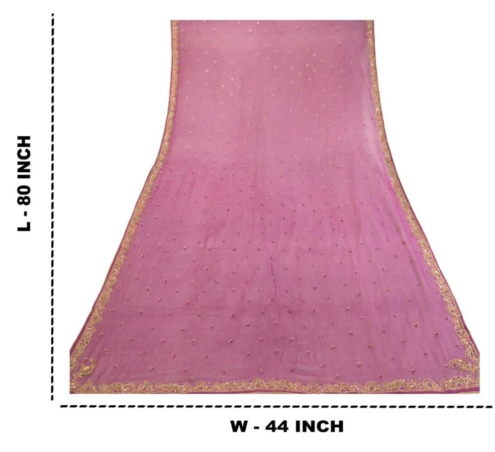 Purple & Gold Headwrap Veil Shawl Bride Bridal
