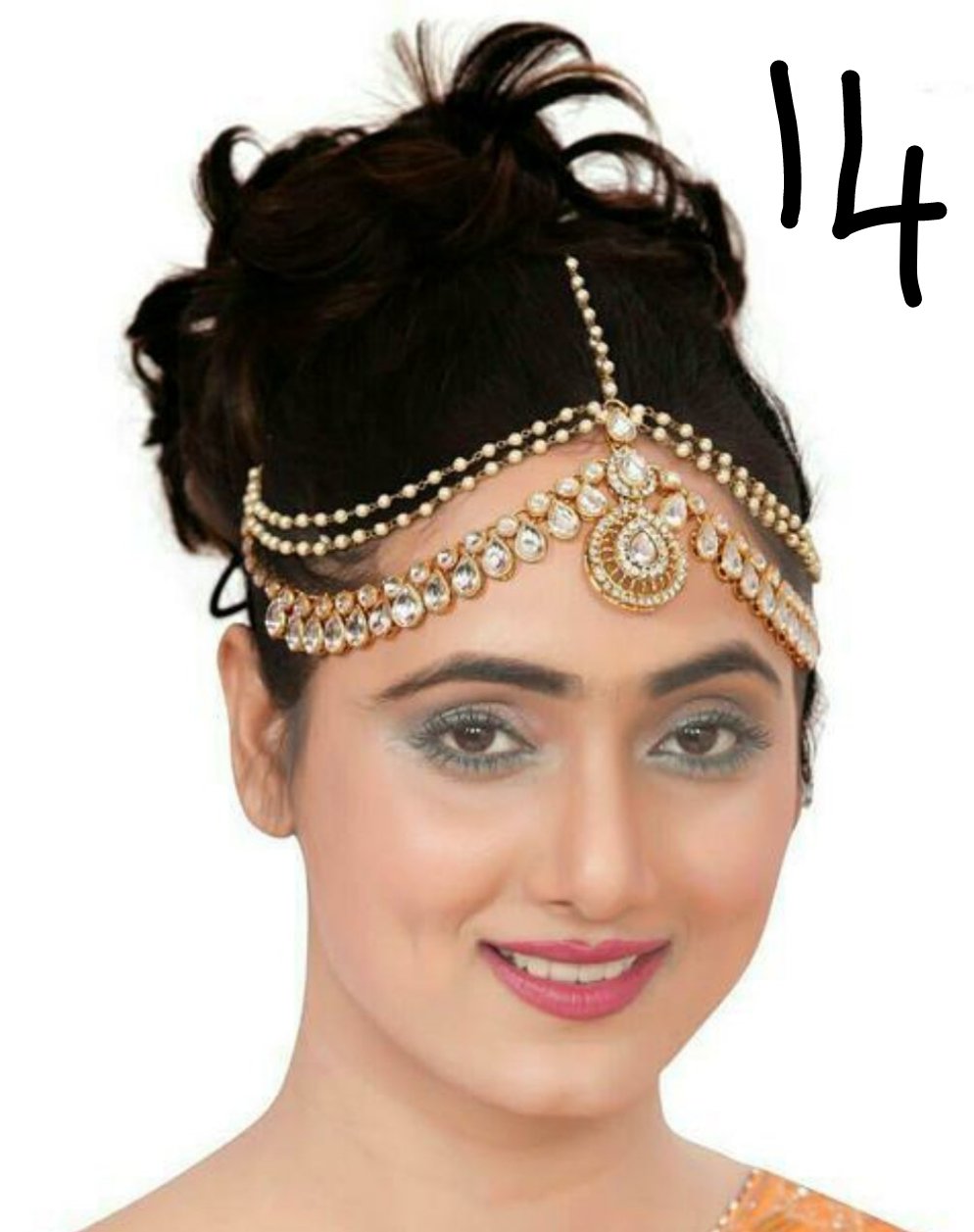 10+ Designs Full Head forehead Chains Maang tika Hair Accessories