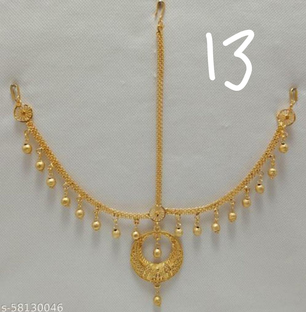 10+ Designs Full Head forehead Chains Maang tika Hair Accessories