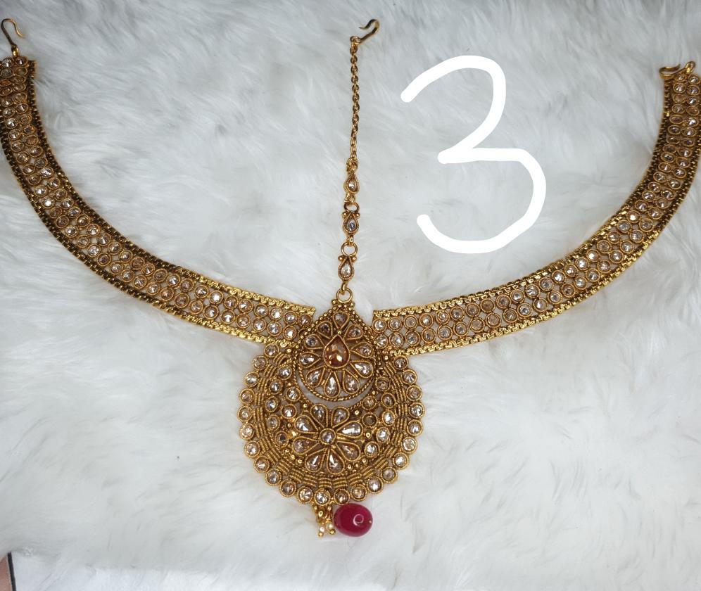 10+ Designs Full Head forehead Chains Maang tika Hair Accessories