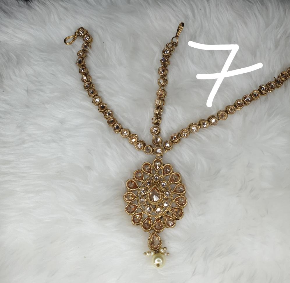 10+ Designs Full Head forehead Chains Maang tika Hair Accessories