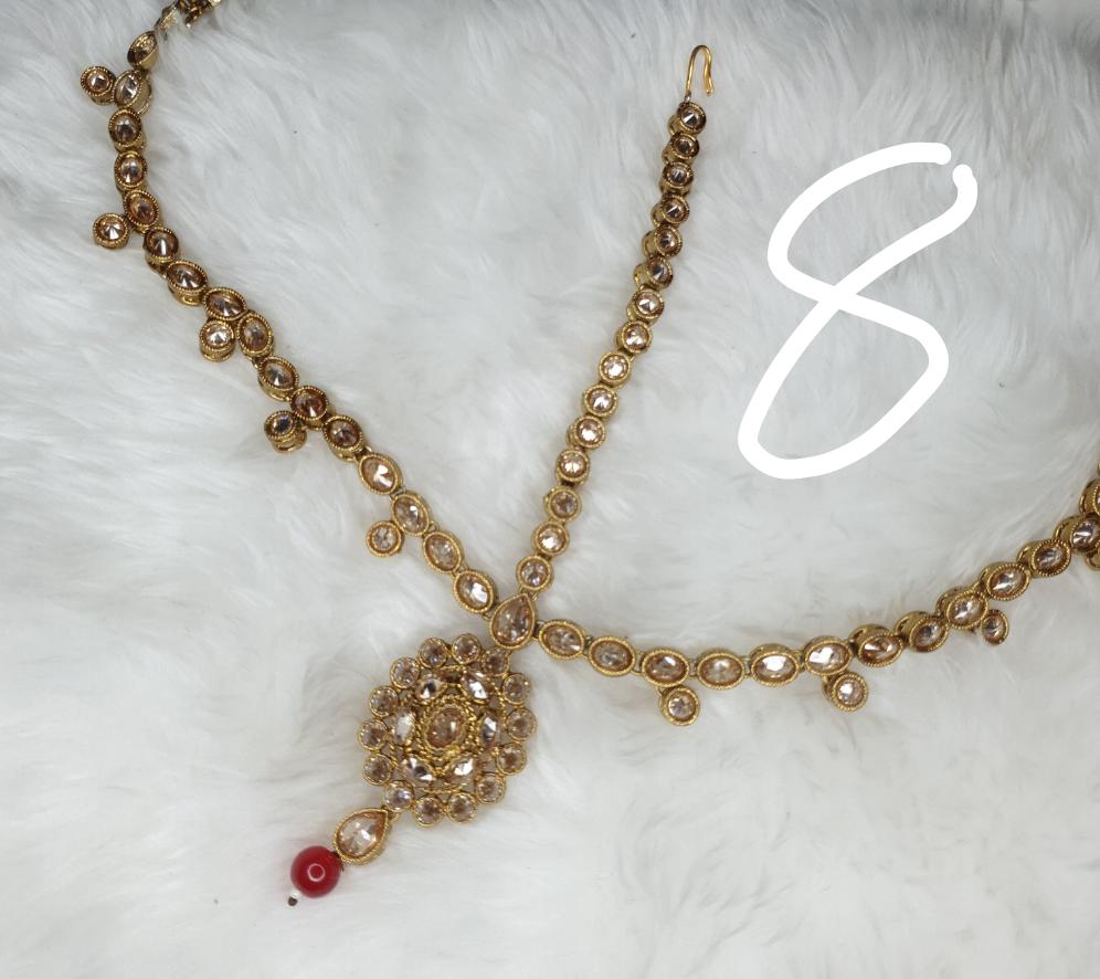 10+ Designs Full Head forehead Chains Maang tika Hair Accessories