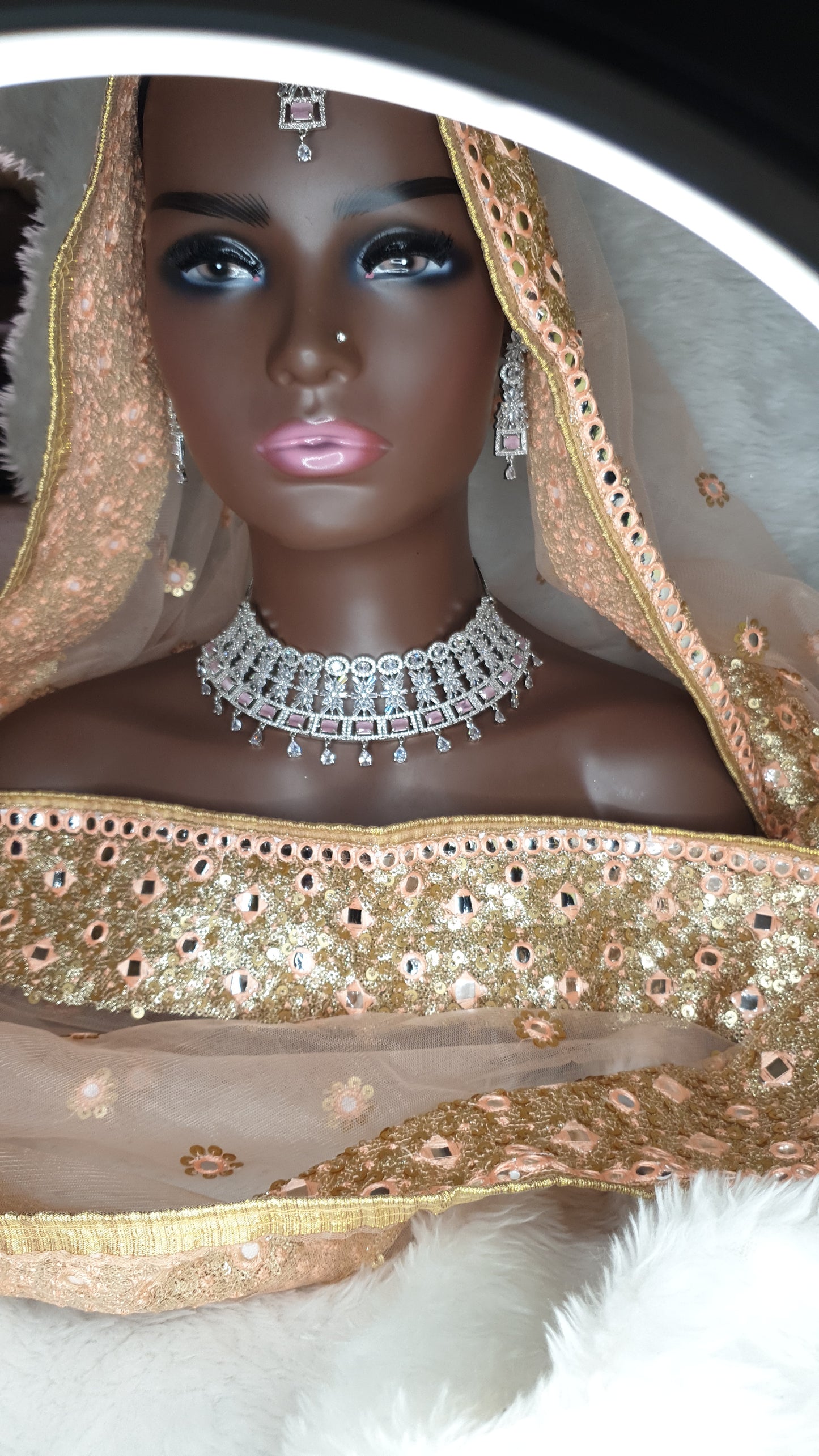 Regal Pink opal Choker set