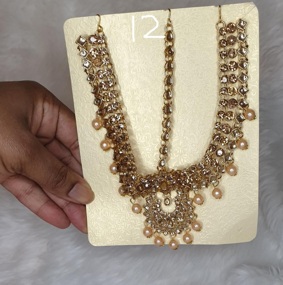 10+ Designs Full Head forehead Chains Maang tika Hair Accessories