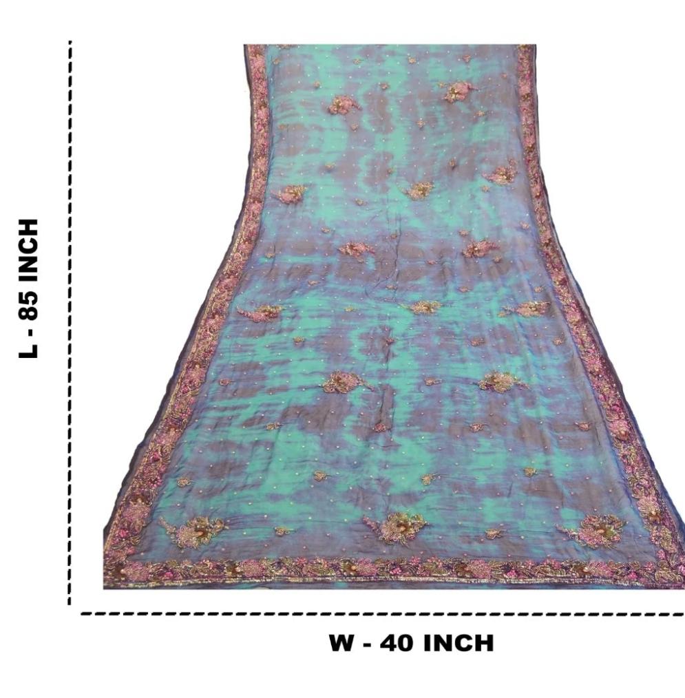 Blue and Green HandMade 100% Fabric